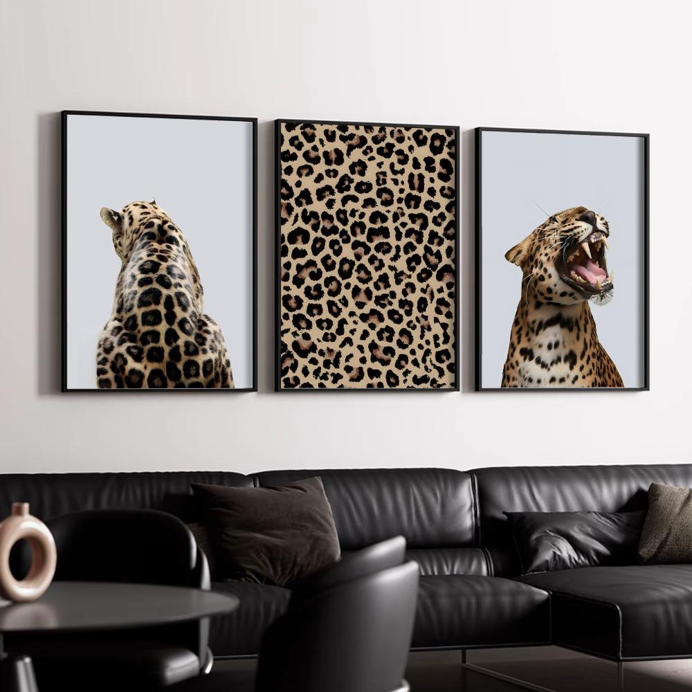 Interior Design Home Decor - Fashion Art Luxurious Leopard Poster Decorative