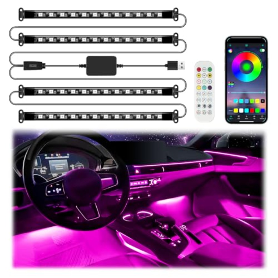 Smart Car Interior LED Lights  - مراجعة Interior Design Remote وسعره