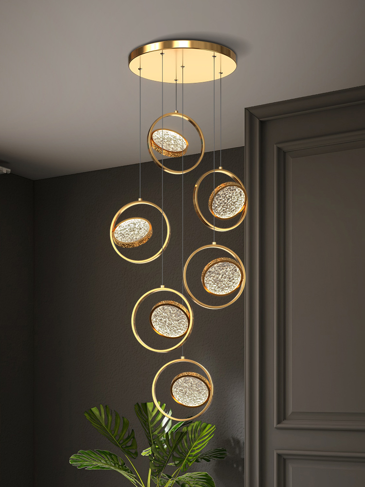 Modern LED Ring Chandelier Int - مراجعة Interior Design Hall وسعره