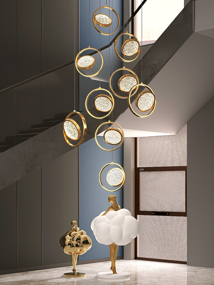 Modern LED Ring Chandelier Int - مراجعة Interior Design Hall وسعره