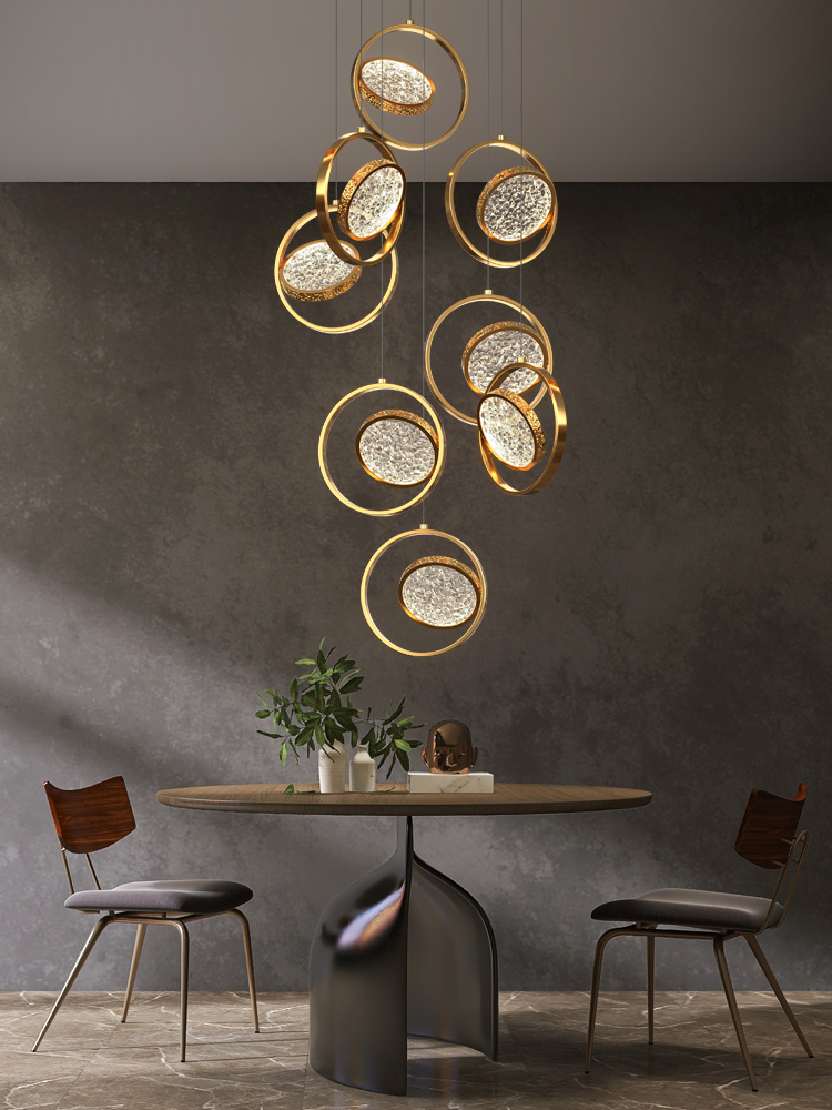 Modern LED Ring Chandelier Int - مراجعة Interior Design Hall وسعره