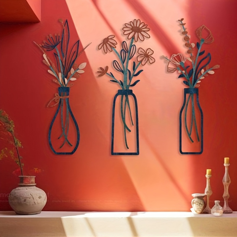 3 Large Floral Wall Art Sculpt - مراجعة Interior Design Home Decor وسعره