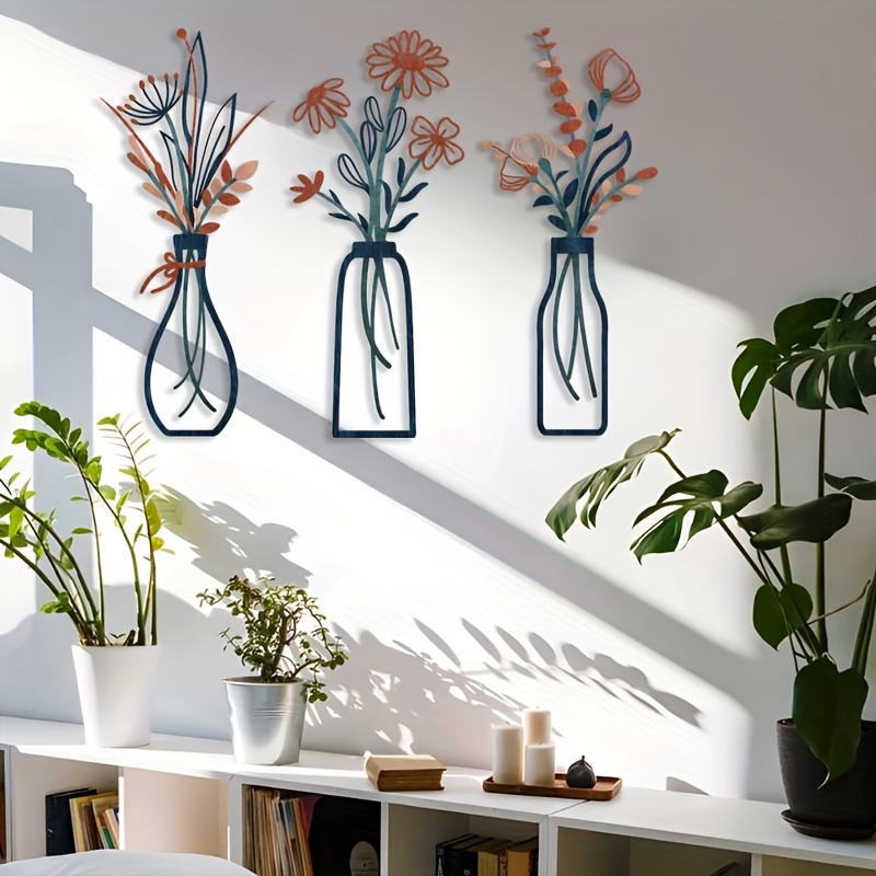 3 Large Floral Wall Art Sculpt - مراجعة Interior Design Home Decor وسعره