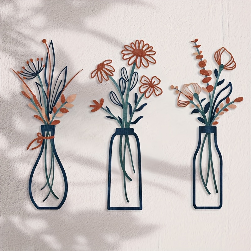3 Large Floral Wall Art Sculpt - مراجعة Interior Design Home Decor وسعره