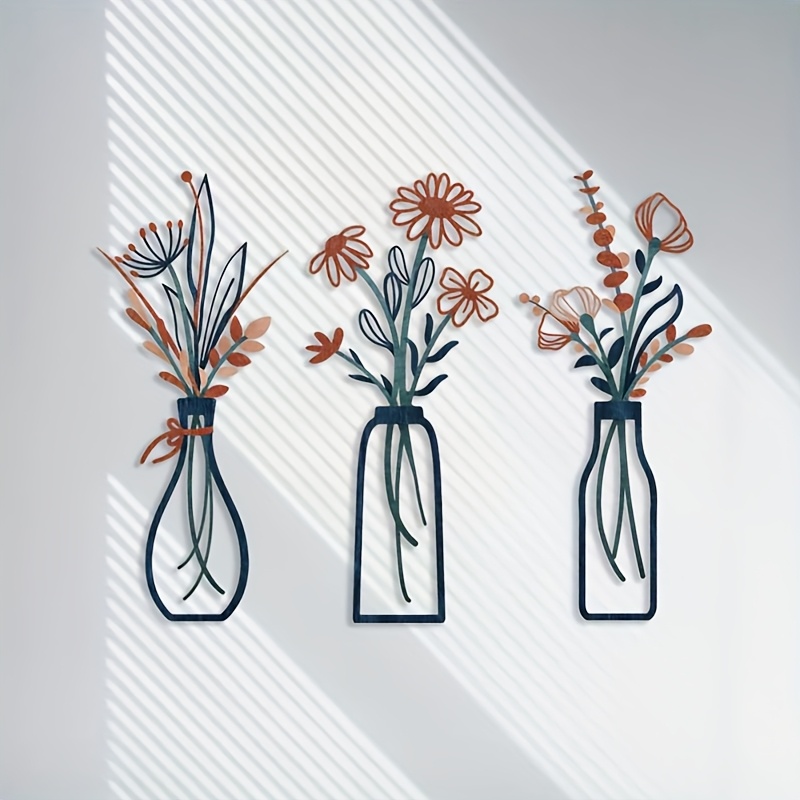 3 Large Floral Wall Art Sculpt - مراجعة Interior Design Home Decor وسعره