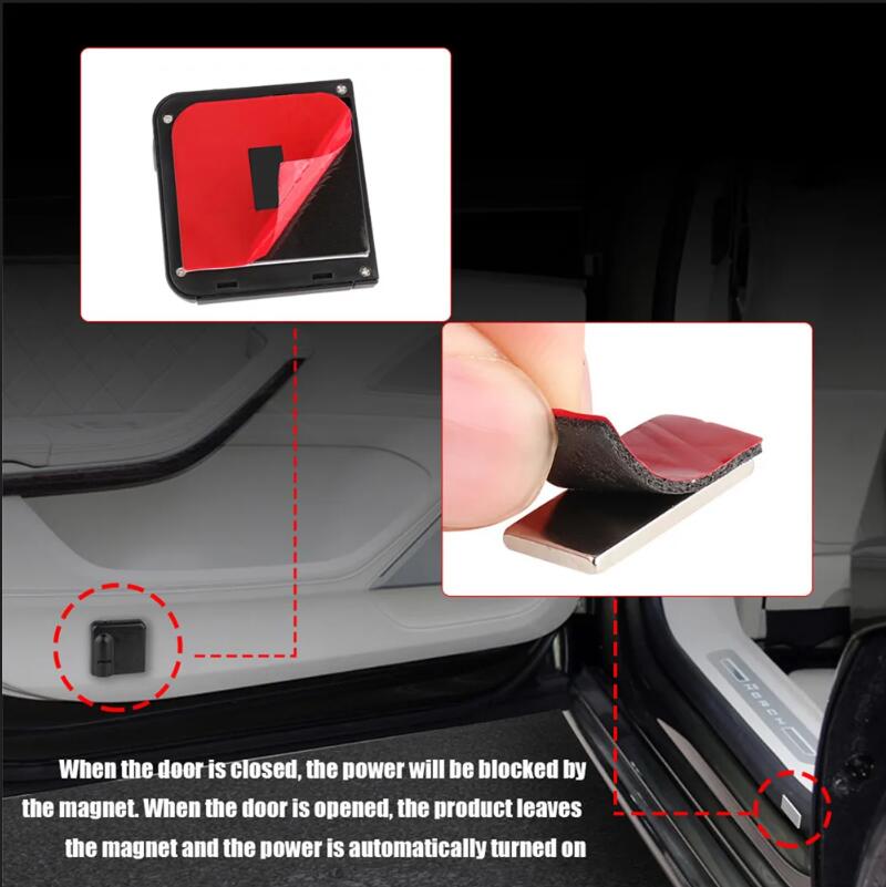 Car styling Door LED Wireless  - مراجعة Interior Design Intern وسعره