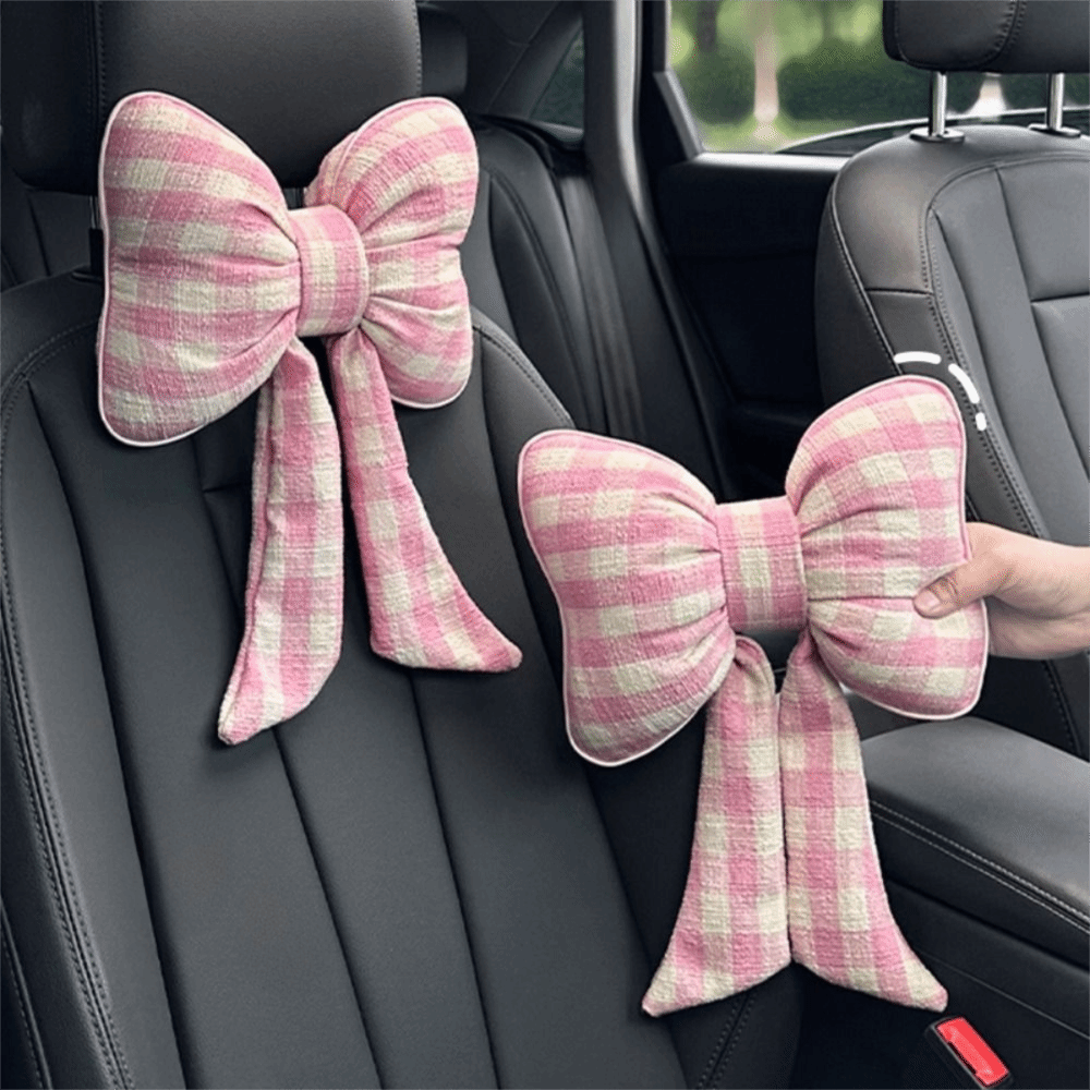 Pink Color Bowknot Pillows Pla - مراجعة Interior Design Grid وسعره