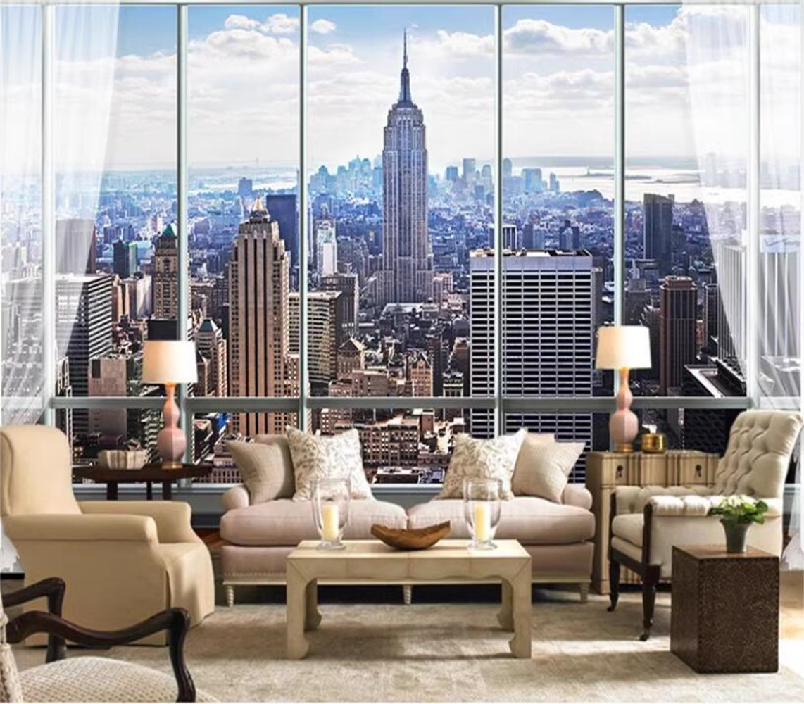 New York Sunrise 3D Window Cit - مراجعة Interior Design York وسعره