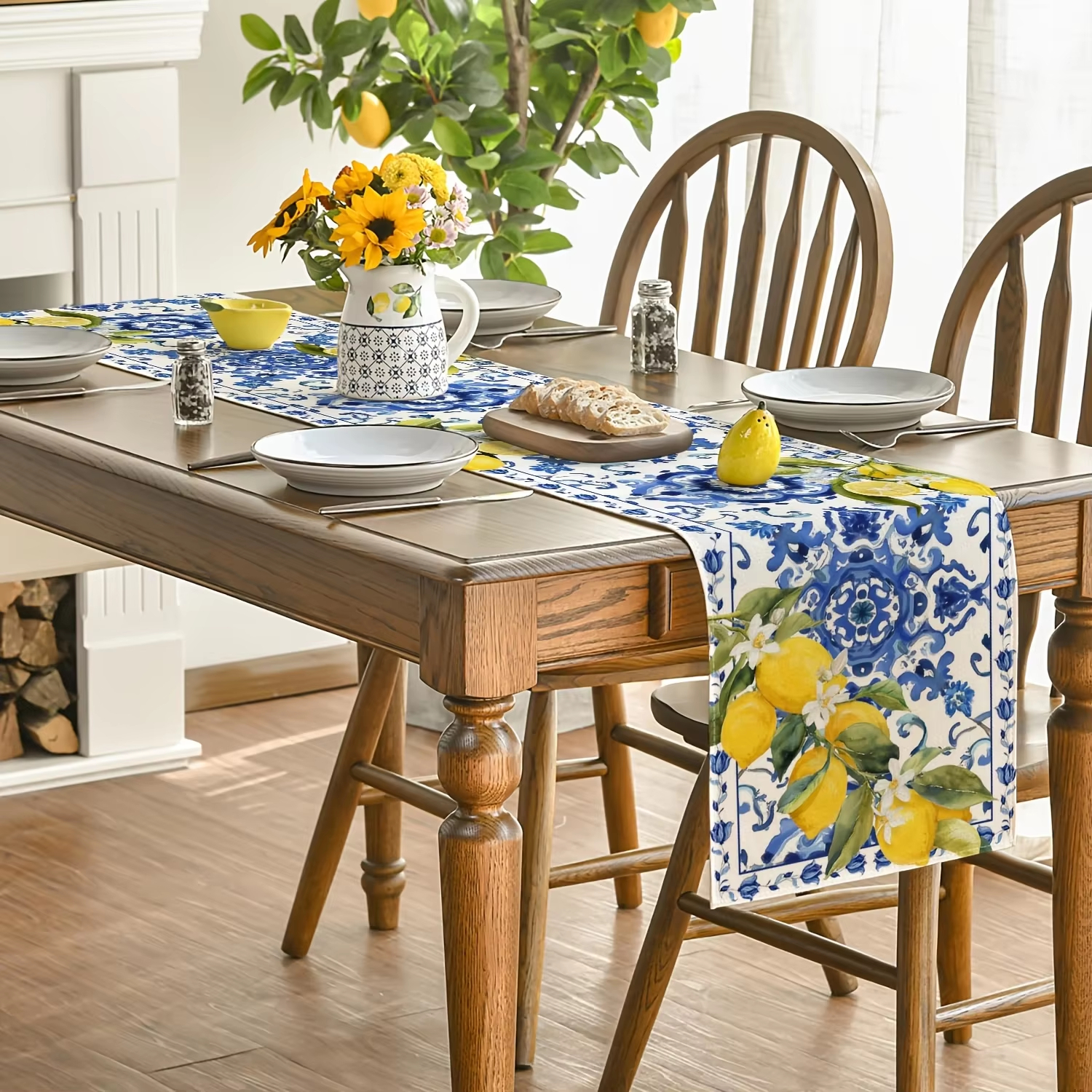 1pc Table Runner Printed With  - مراجعة Interior Design News وسعره