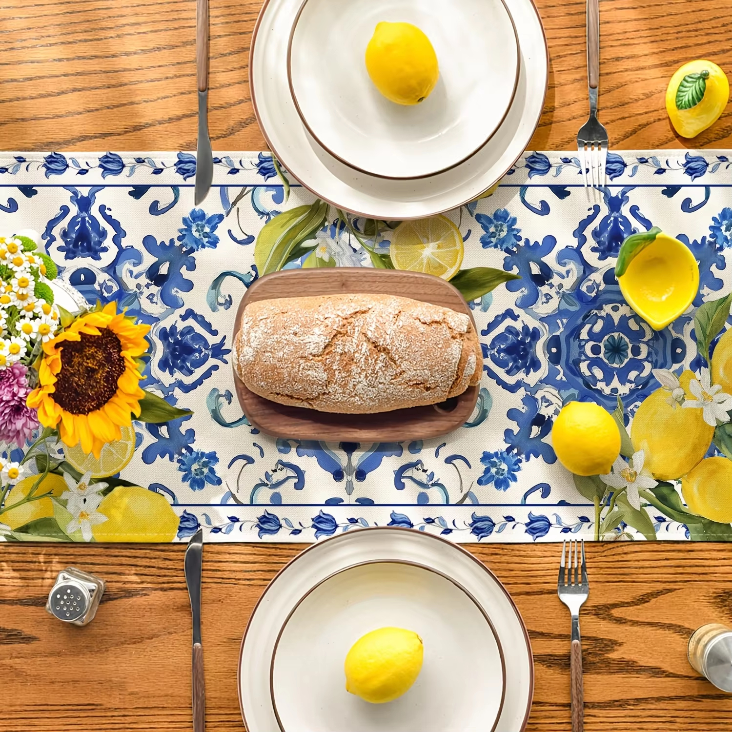 1pc Table Runner Printed With  - مراجعة Interior Design News وسعره