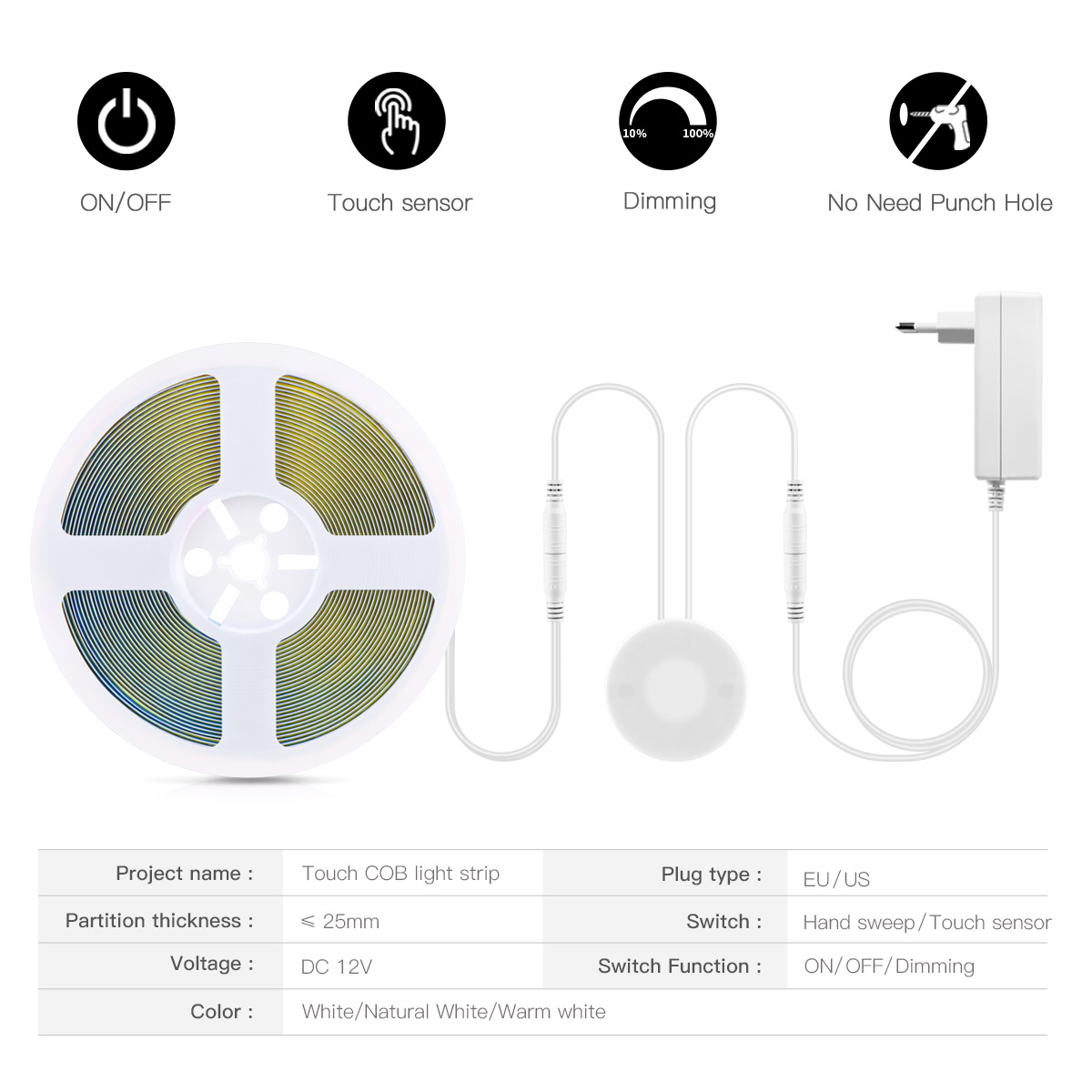 DC12V COB LED Light Strip With - مراجعة Interior Design Intern وسعره