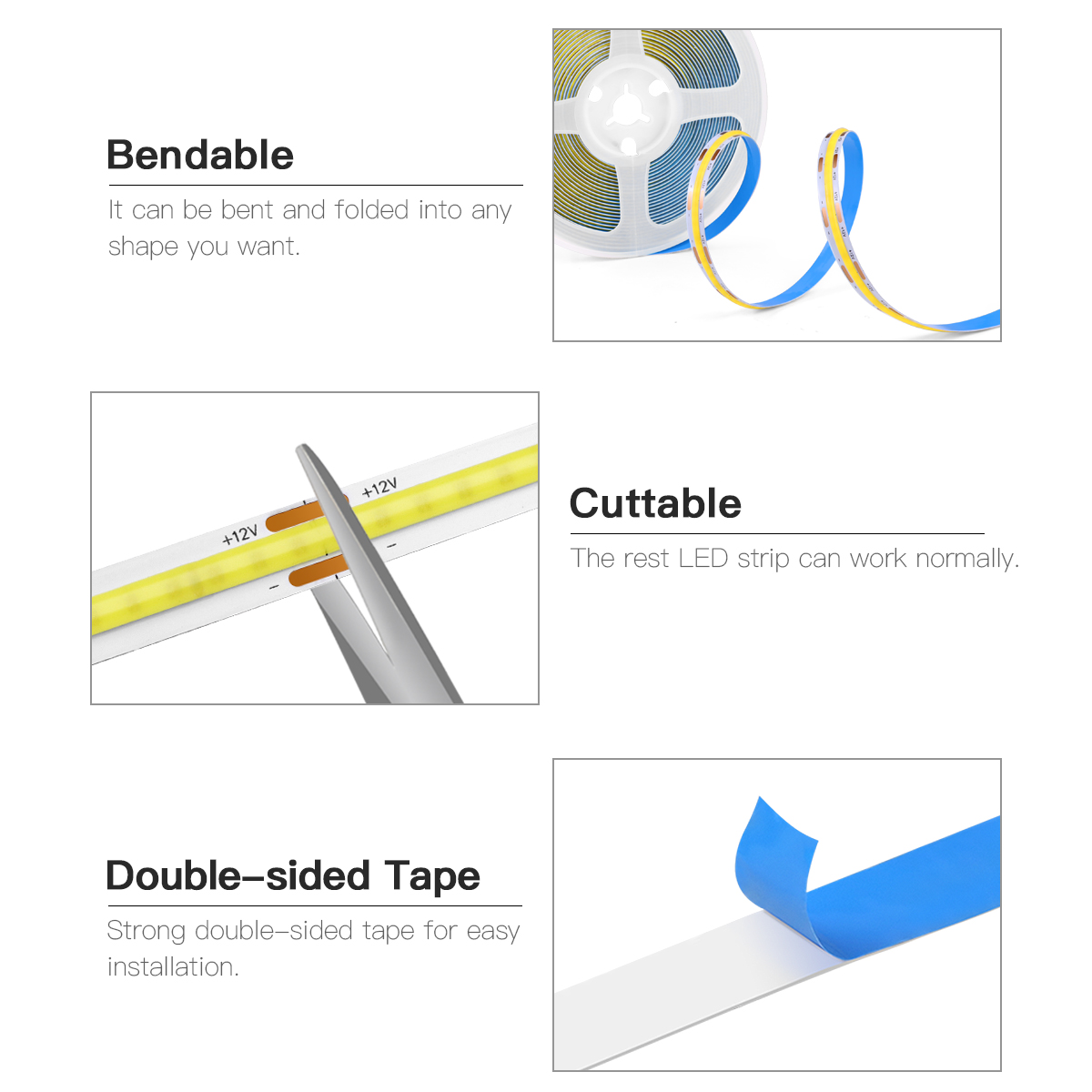 DC12V COB LED Light Strip With - مراجعة Interior Design Intern وسعره