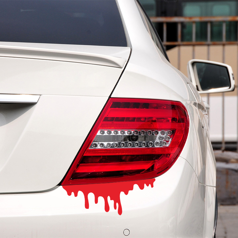 G015 14X5CM Car Red Blood Drip - مراجعة Interior Design Intern وسعره