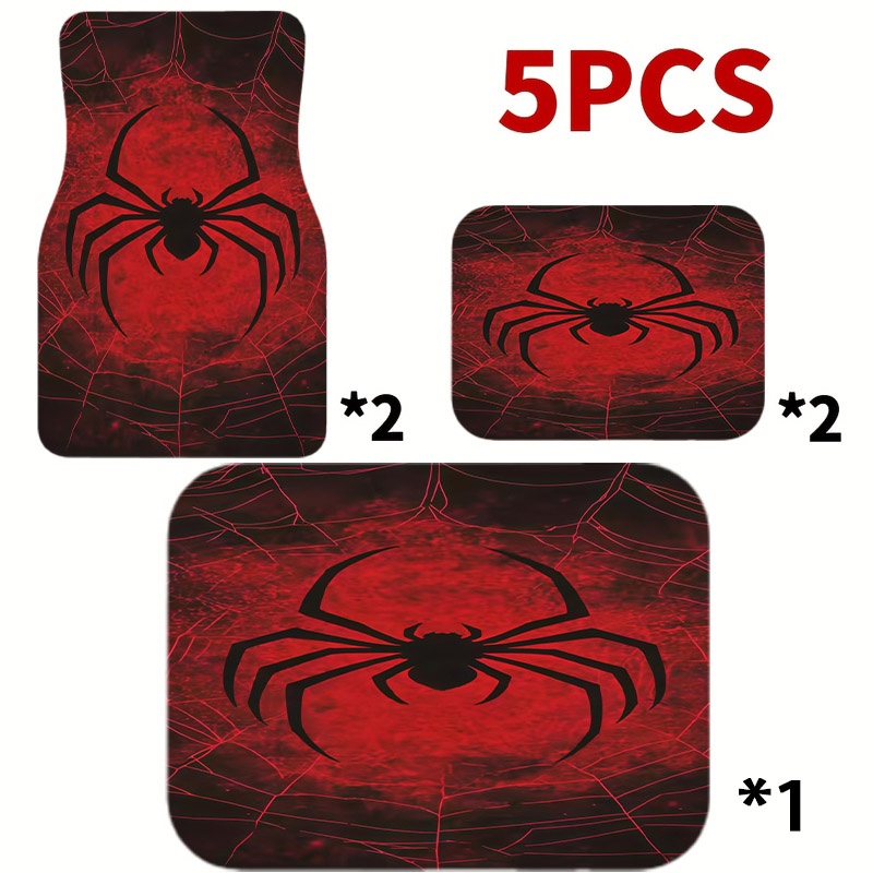 5pcs Car Floor Mats, Black Spi - مراجعة Interior Design Web Free وسعره