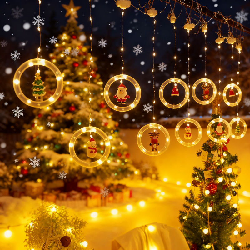 LED Santa Claus Curtain Light  - مراجعة Interior Design Home Decor وسعره