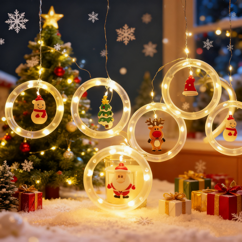 LED Santa Claus Curtain Light  - مراجعة Interior Design Home Decor وسعره