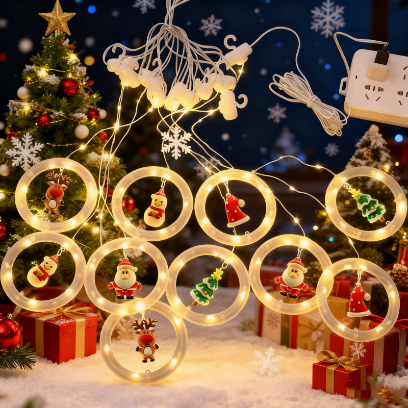 LED Santa Claus Curtain Light  - مراجعة Interior Design Home Decor وسعره