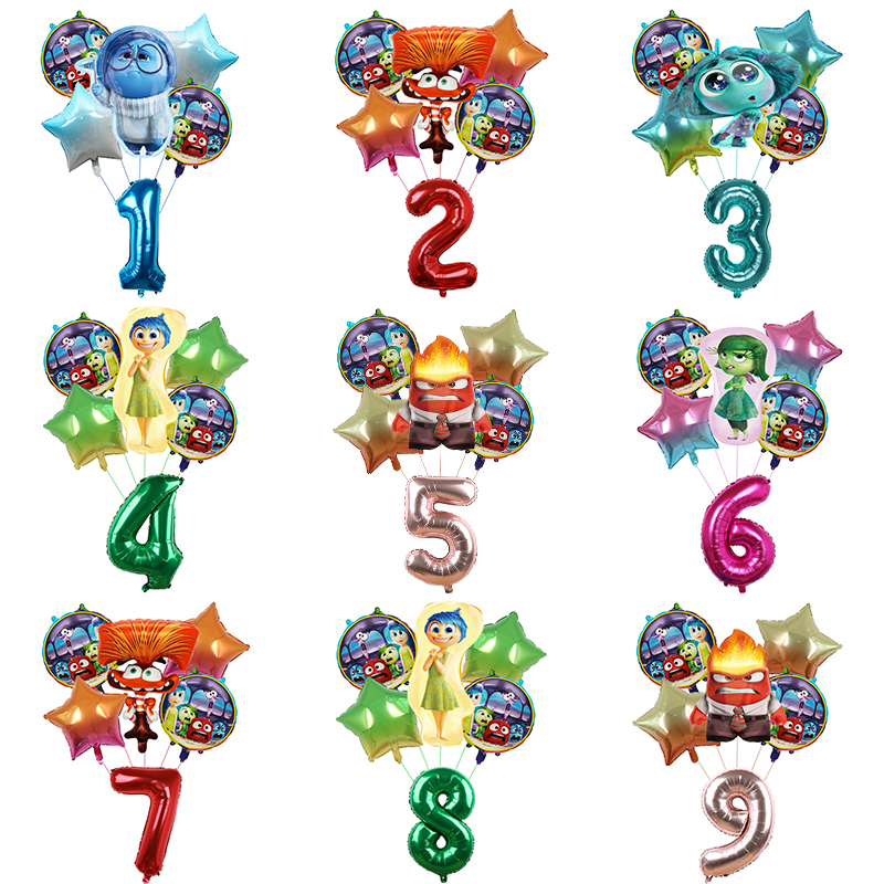 6pcs New Inside Out2 Balloons  - مراجعة Interior Design Home Decor وسعره