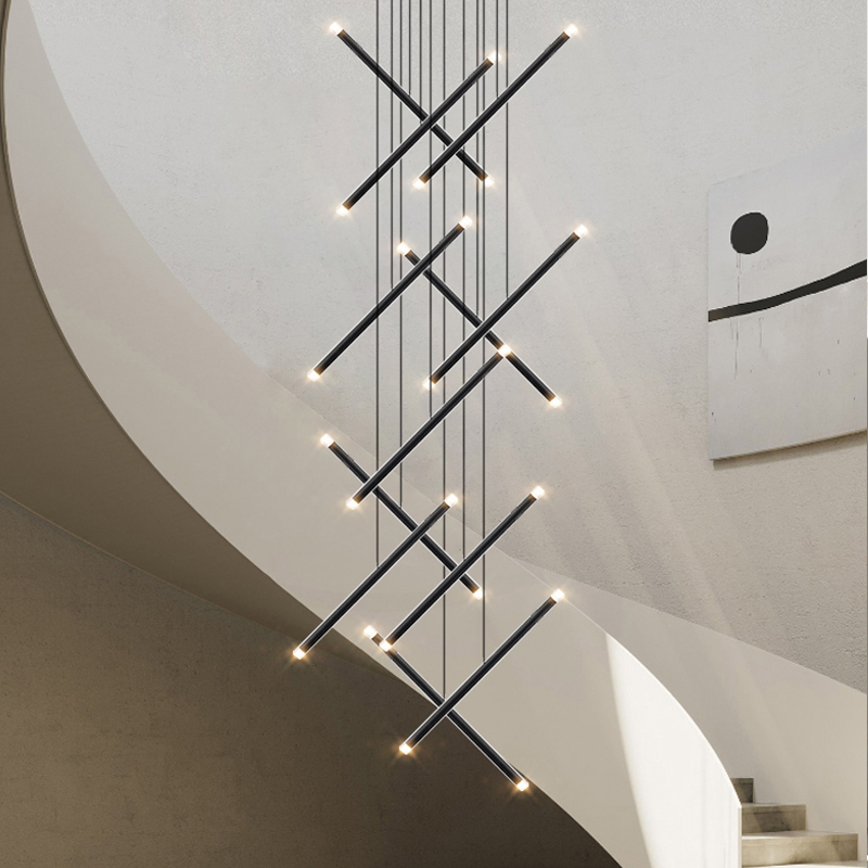 Modern Chandelier LED Stair Ch - مراجعة Interior Design Hall وسعره