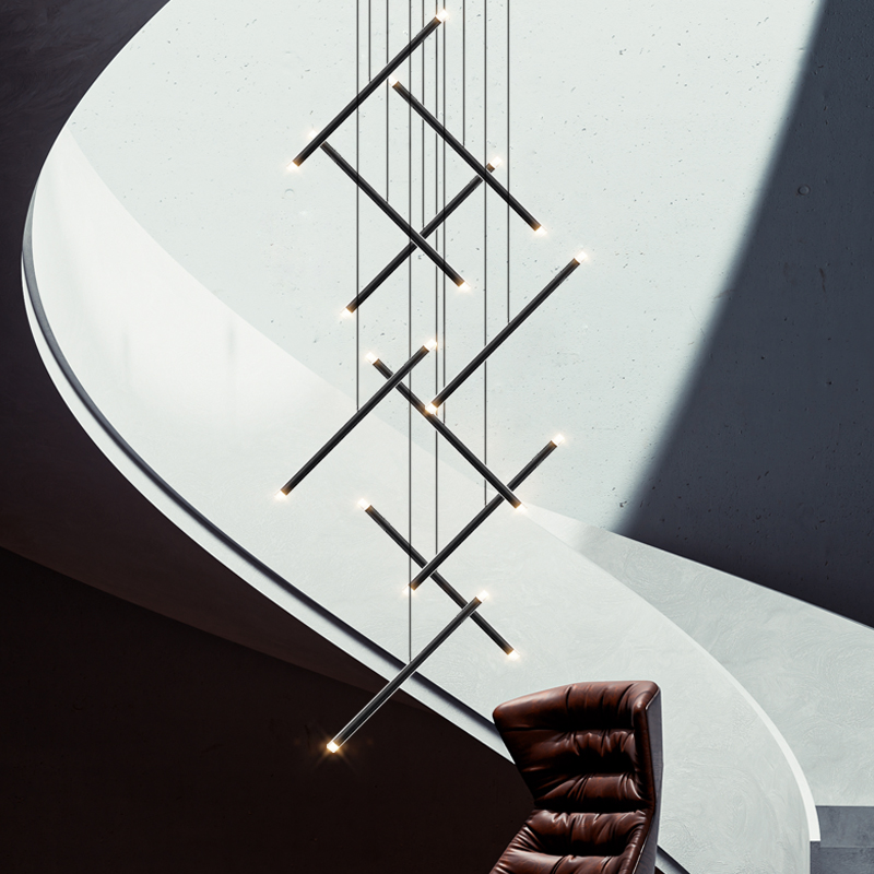 Modern Chandelier LED Stair Ch - مراجعة Interior Design Hall وسعره