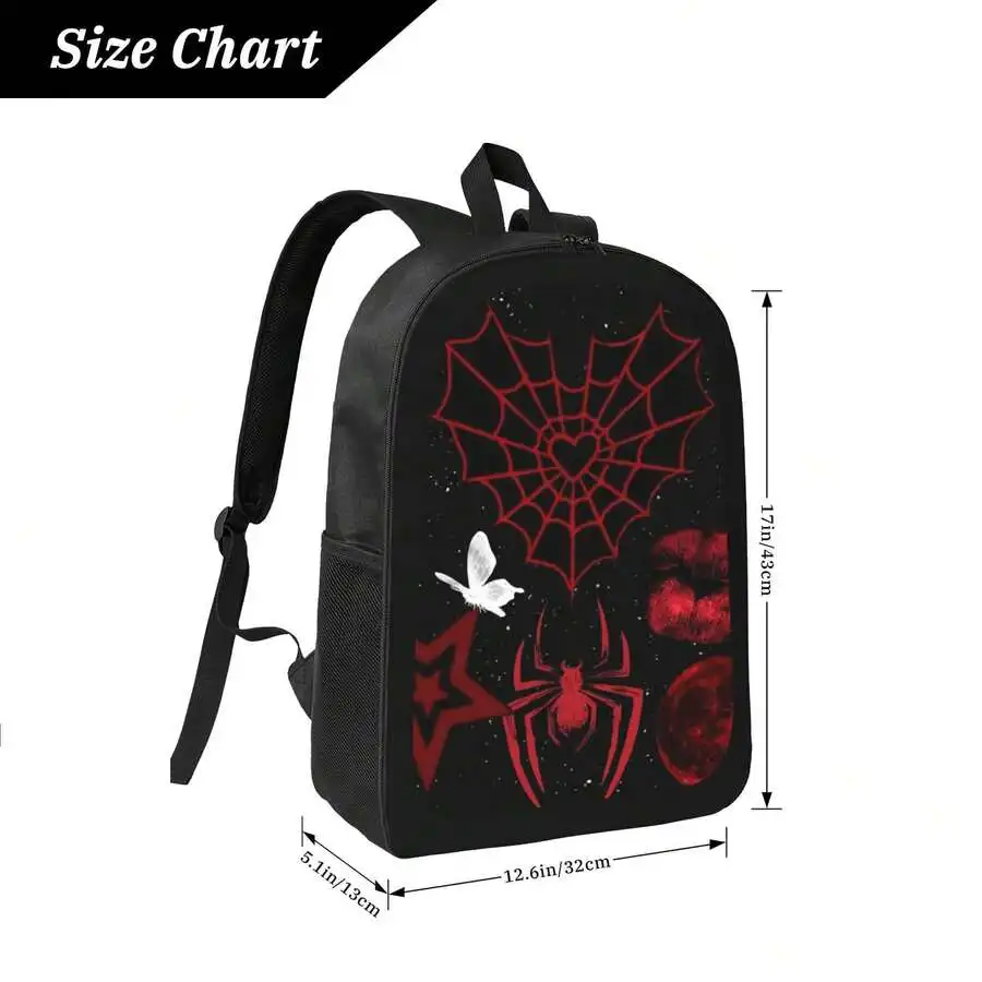 Gothic Spider Web Backpack Red - مراجعة Interior Design Web Free وسعره