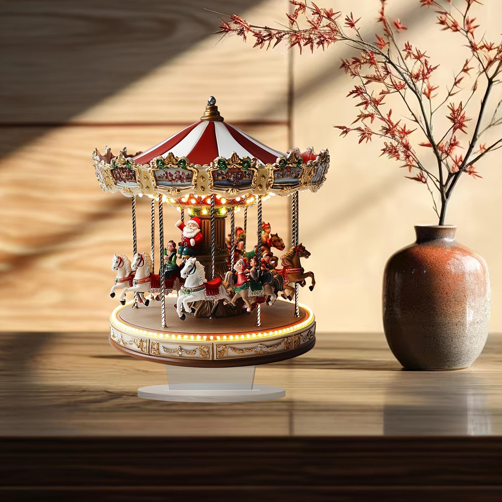 Christmas Table Decor Carousel - مراجعة Interior Design Home Decor وسعره