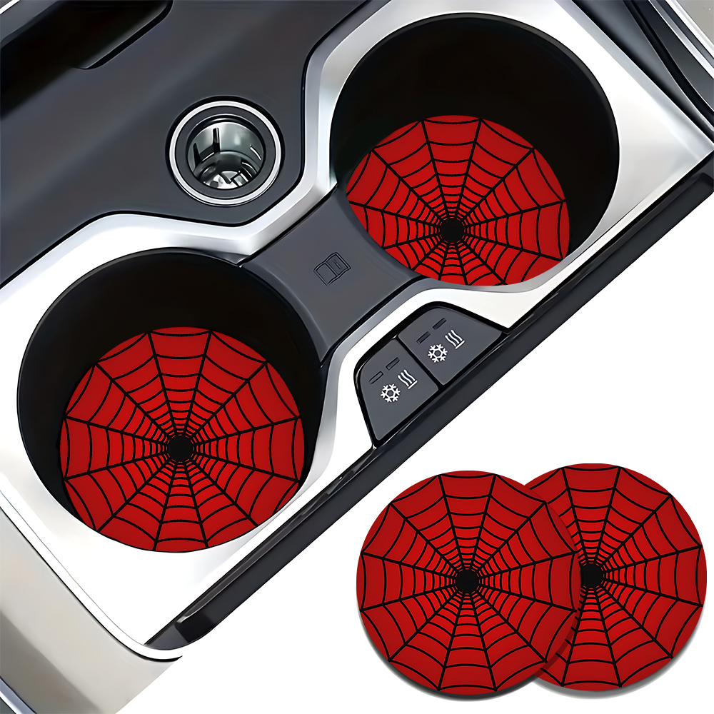 4pcs Spider Web Design Car Cup - مراجعة Interior Design Web Free وسعره