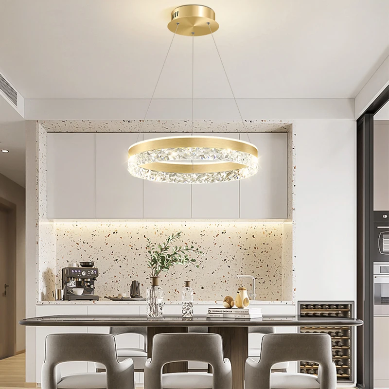 Modern Luxury Crystal LED Pend - مراجعة Interior Design Hall وسعره