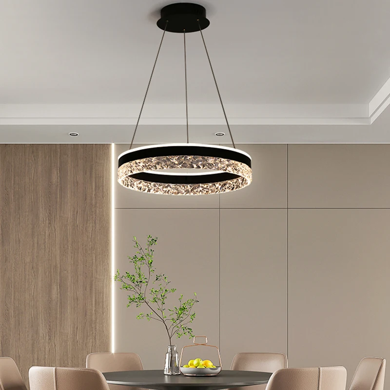 Modern Luxury Crystal LED Pend - مراجعة Interior Design Hall وسعره
